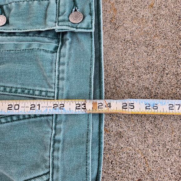 Vtg 90s GUESS JEANS Triangle Logo Patch Earthtone Wash Denim Trucker Jacket Lg - Picture 7 of 7